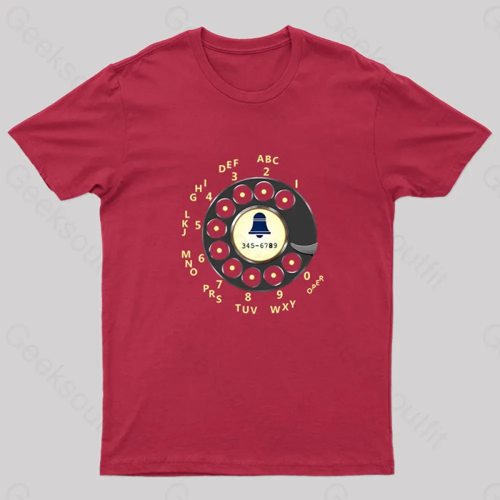 Retro Rotary Dial Nerd T-Shirt - Image 4