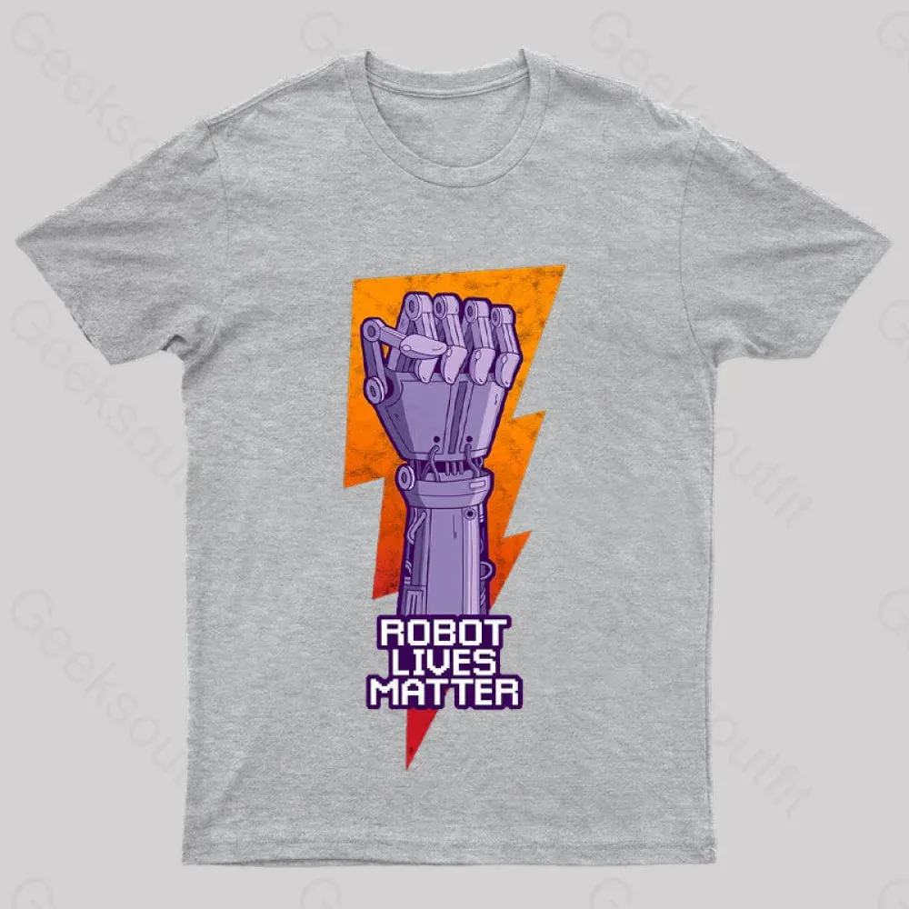 Robot Lives Matter Asimov Classic Nerd T-Shirt - Image 4