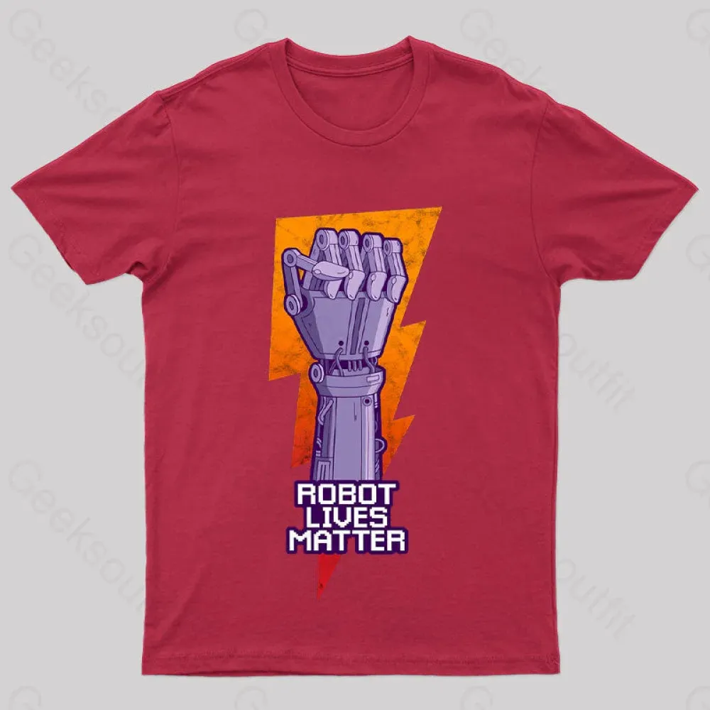 Robot Lives Matter Asimov Classic Nerd T-Shirt - Image 6