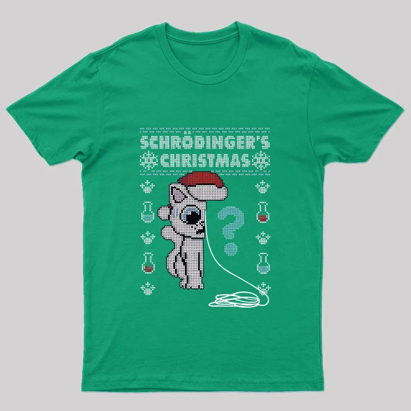Schrödinger's Christmas! - Ugly Christmas Sweater T-Shirt - Image 5