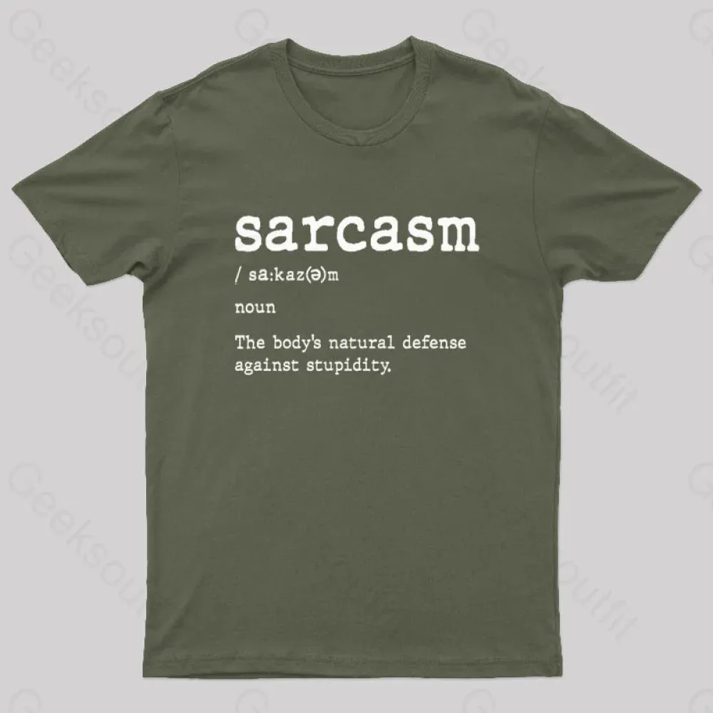 Sarcasm Definition Geek T-Shirt - Image 4