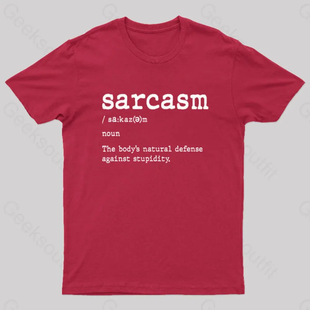 Sarcasm Definition Geek T-Shirt - Image 10