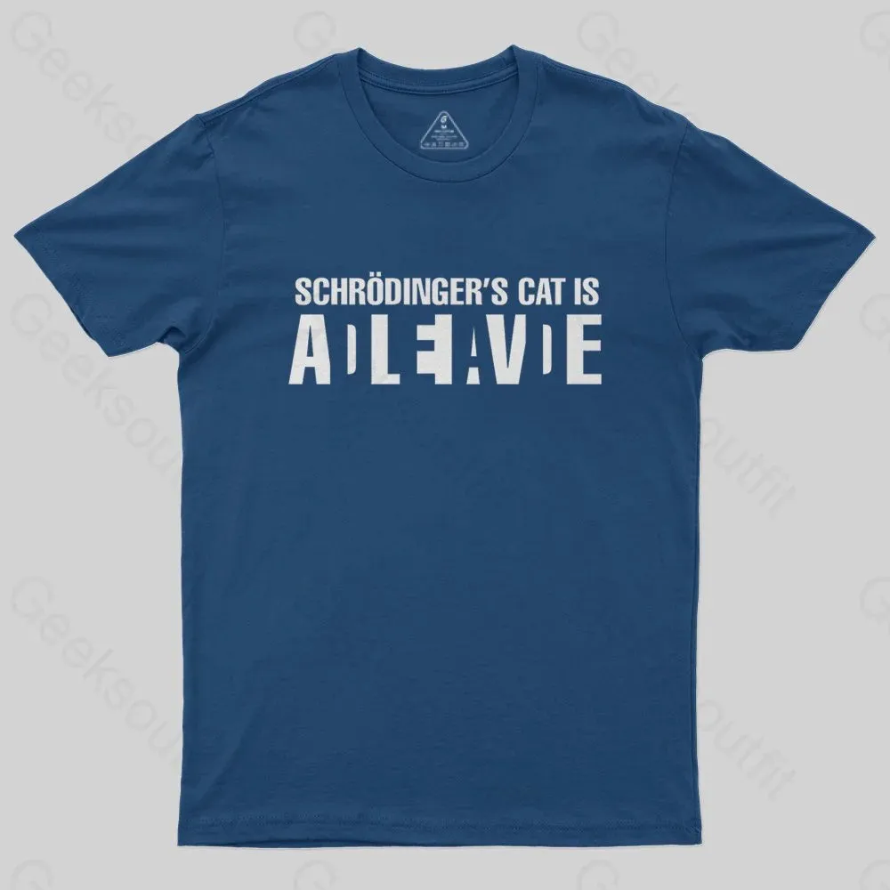 Alternative view of Schrödinger's Cat ADLEIAVDE Geek Science T-Shirt