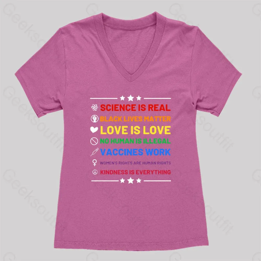 Science is Real Women's V-Neck T-shirt - Image 2