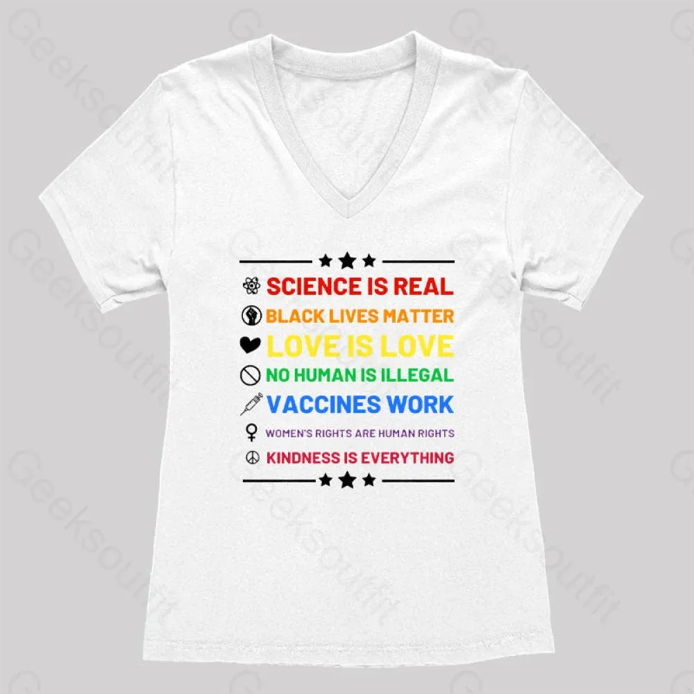 Science is Real Women's V-Neck T-shirt - Image 4