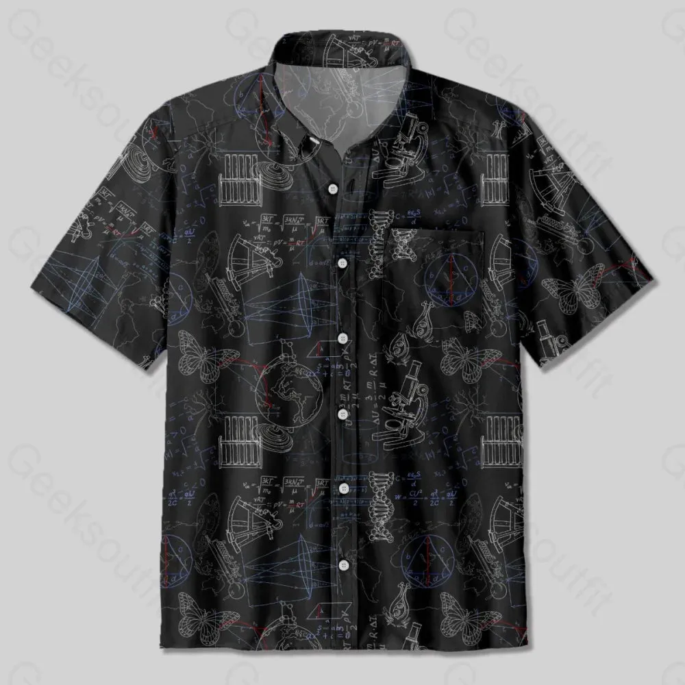 Scientific Instruments and Formulas Button Up Pocket Shirt