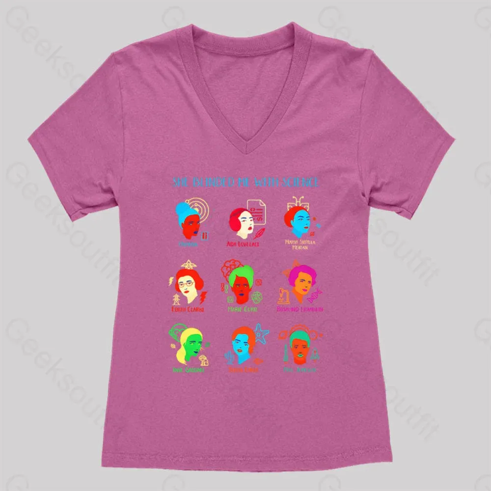 She Blinded Me With Science Women's V-Neck T-shirt - Image 2