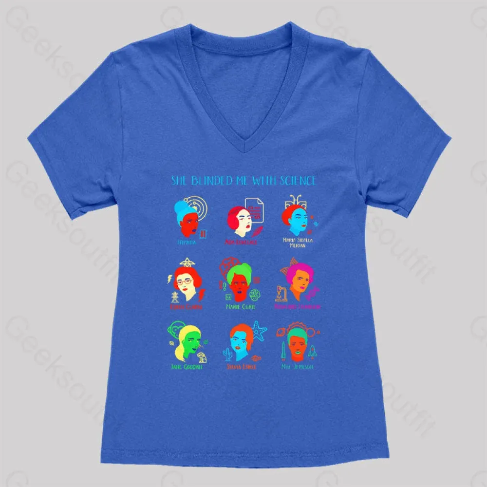 She Blinded Me With Science Women's V-Neck T-shirt - Image 3
