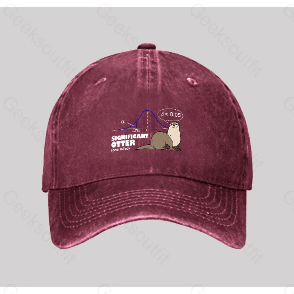 Significant Otter Washed Vintage Baseball Cap - Image 4
