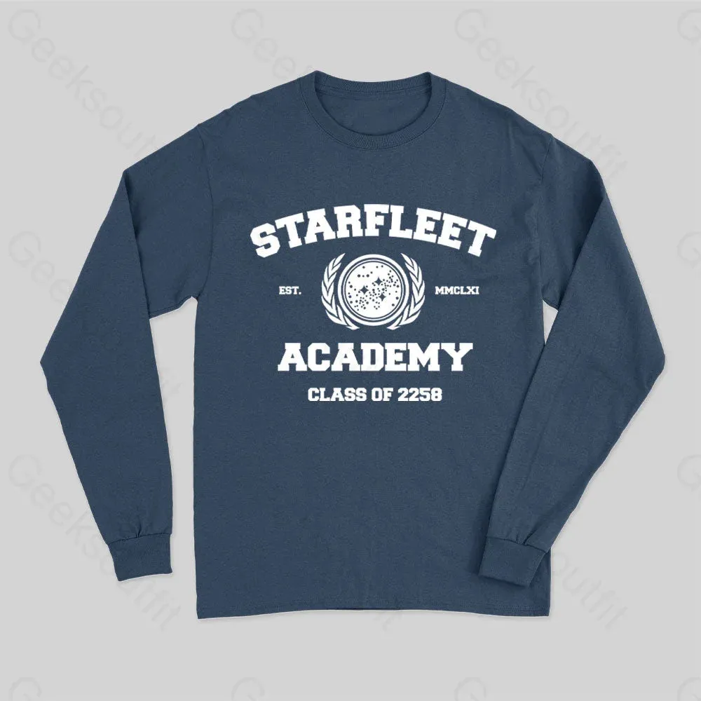 Starfleet Acadmey Class of 2258 White Long Sleeve T-Shirt - Image 2