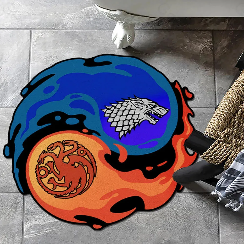 Stark and Targaryen Funny Diatom Rug