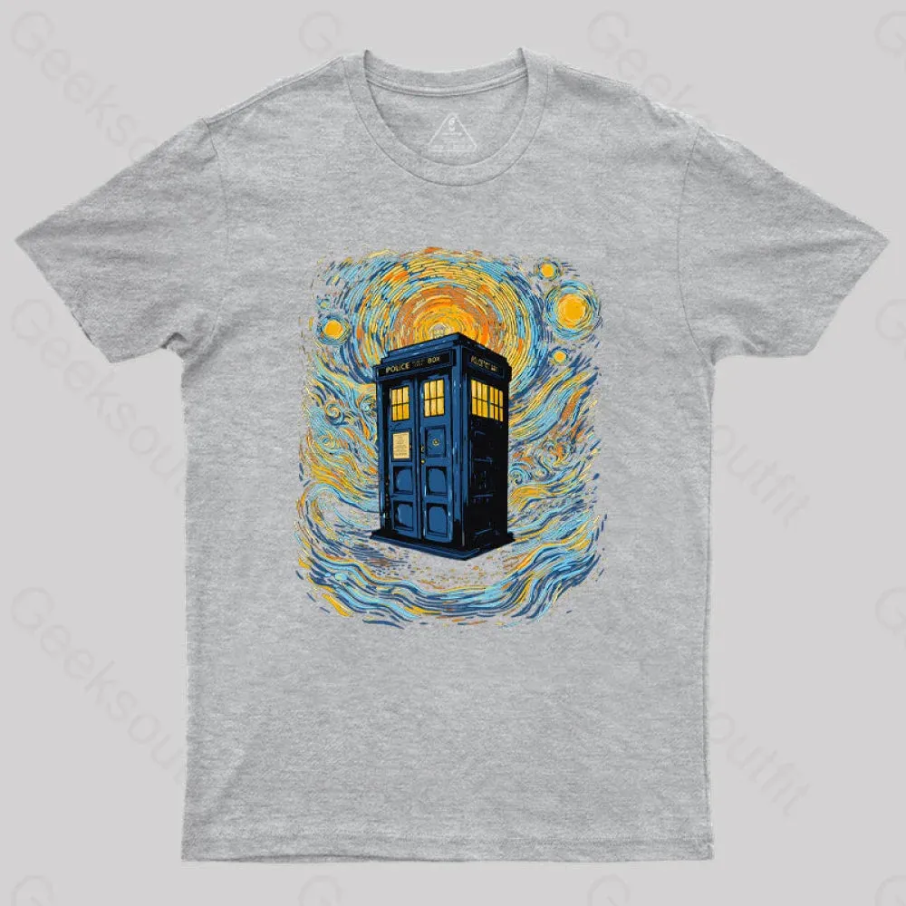 Starry Blue Box Nerd T-Shirt - Image 10