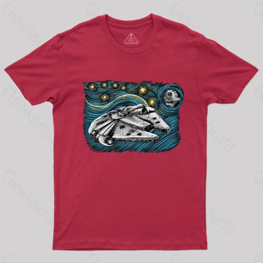 Alternative view of Starry Falcon T-Shirt