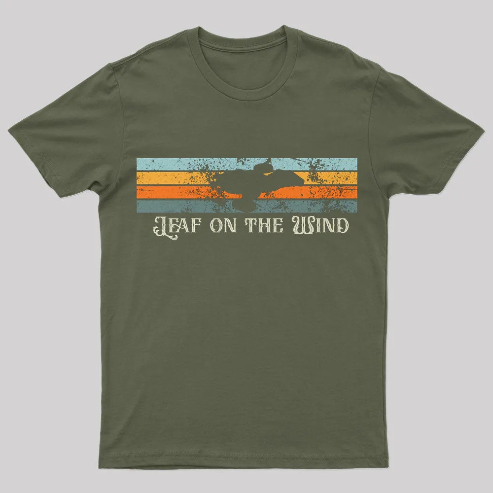 Retro Leaf on the Wind Nerd T-Shirt - Image 3