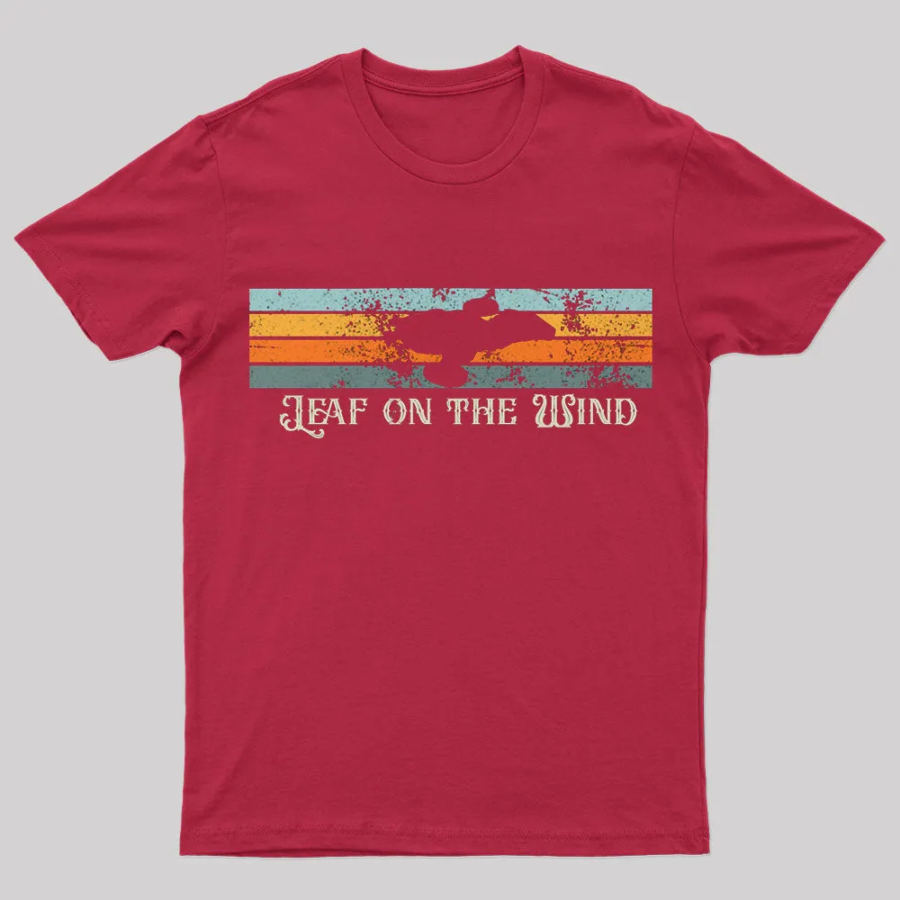 Retro Leaf on the Wind Nerd T-Shirt - Image 5