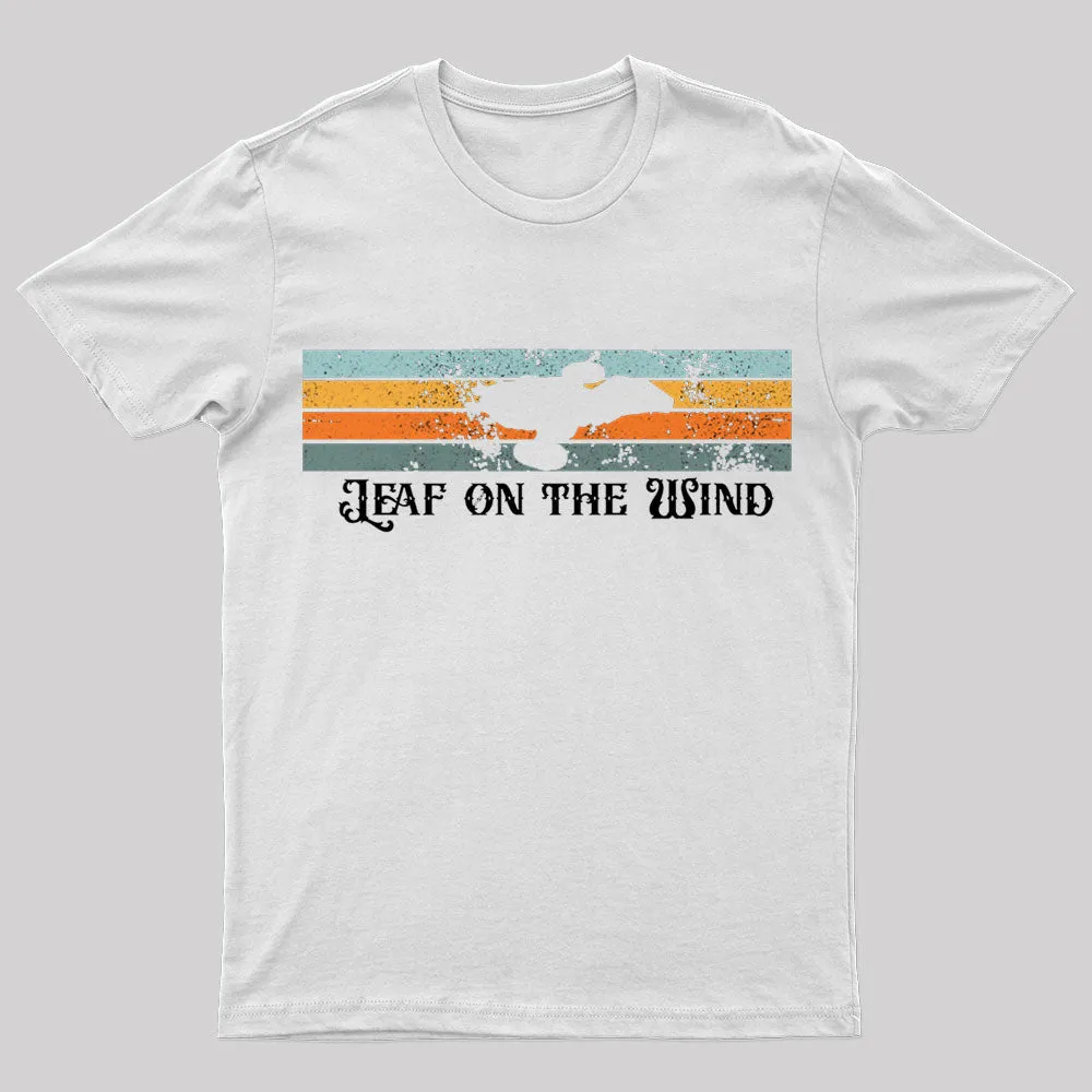 Retro Leaf on the Wind Nerd T-Shirt - Image 6