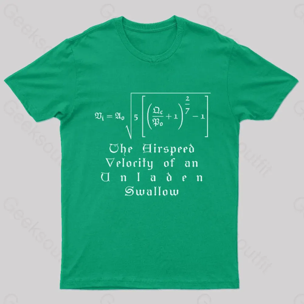 The Airspeed Velocity of an Unladen Swallow Nerd T-Shirt - Image 8