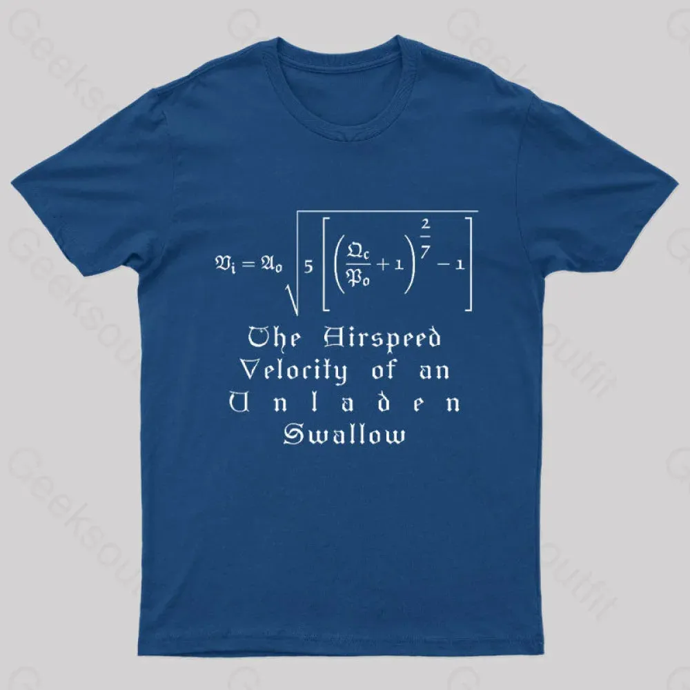 The Airspeed Velocity of an Unladen Swallow Nerd T-Shirt - Image 3