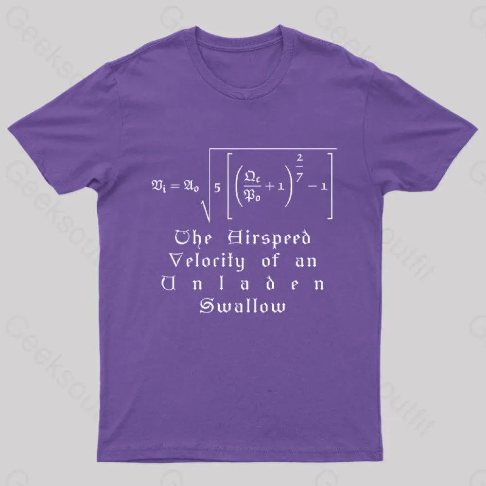The Airspeed Velocity of an Unladen Swallow Nerd T-Shirt - Image 4