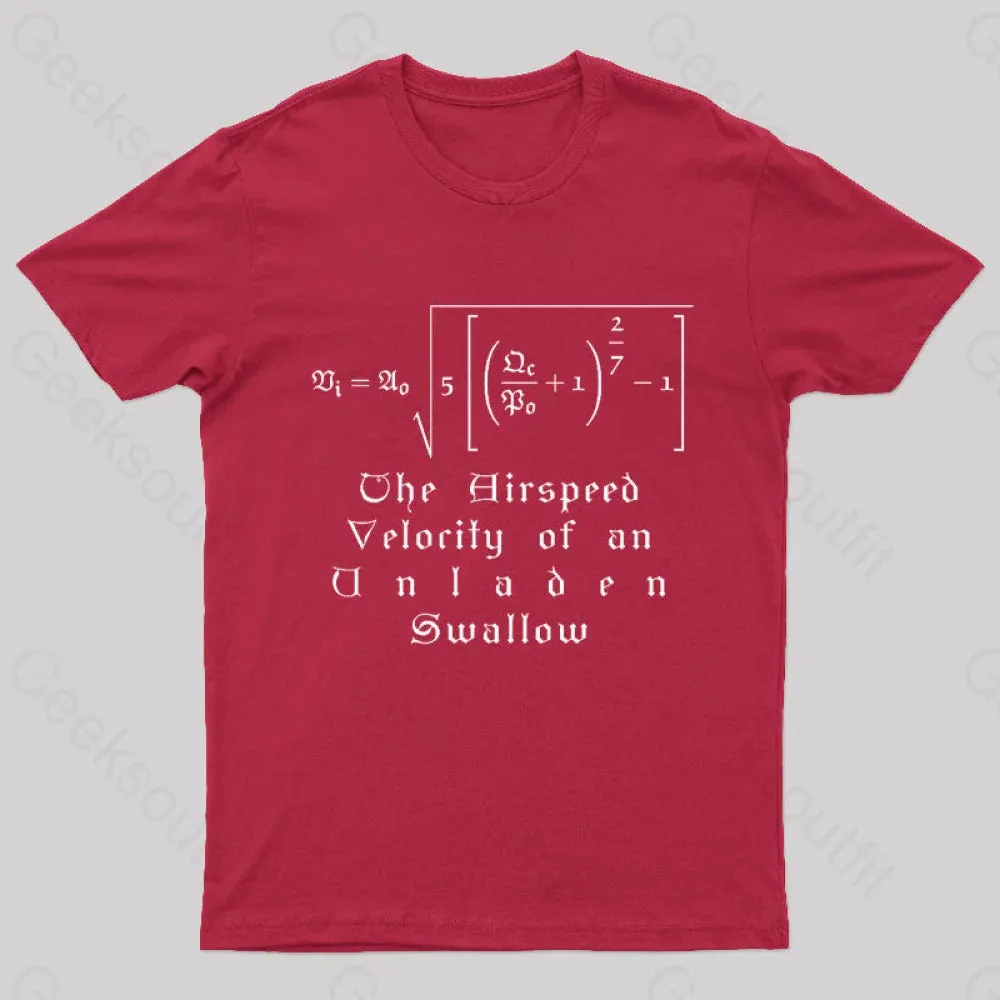 The Airspeed Velocity of an Unladen Swallow Nerd T-Shirt - Image 7