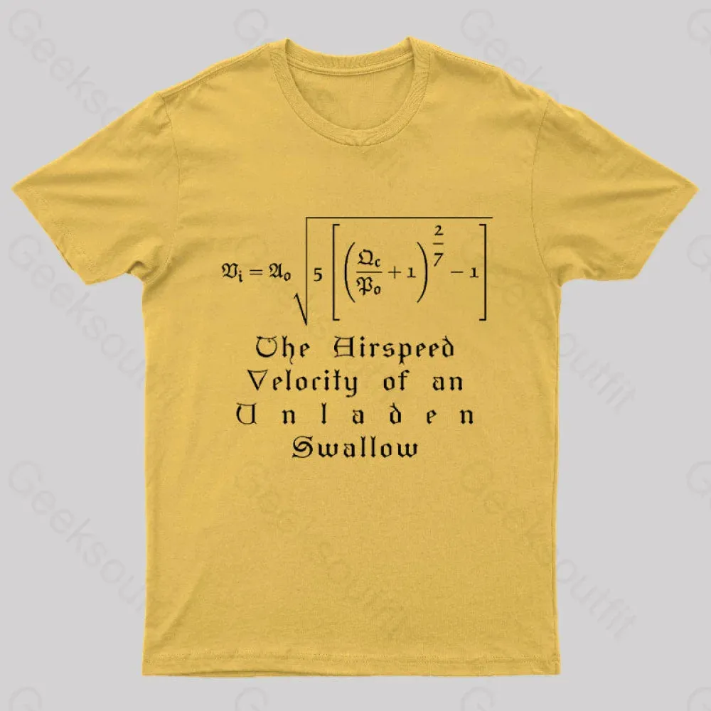 The Airspeed Velocity of an Unladen Swallow Nerd T-Shirt - Image 6