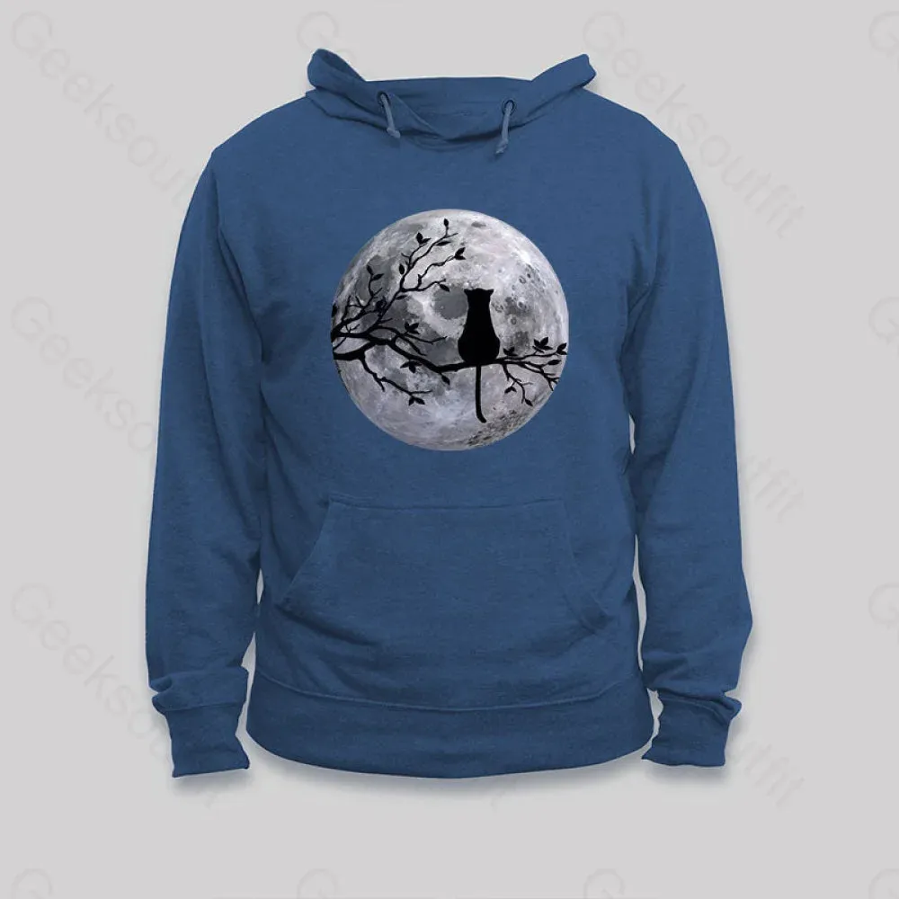 Alternative view of The Cat and the Moon Hoodie