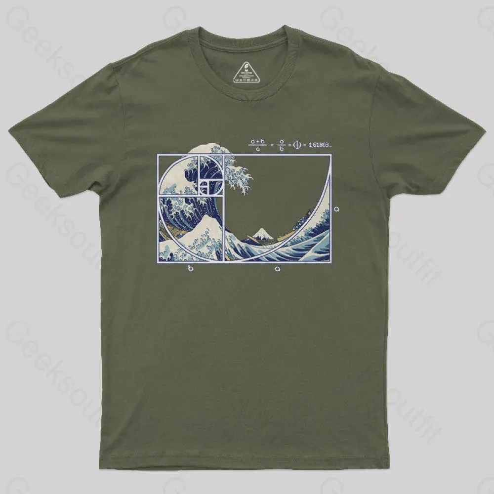 The Great Fibonacci Wave Science Geek T-Shirt - Image 3