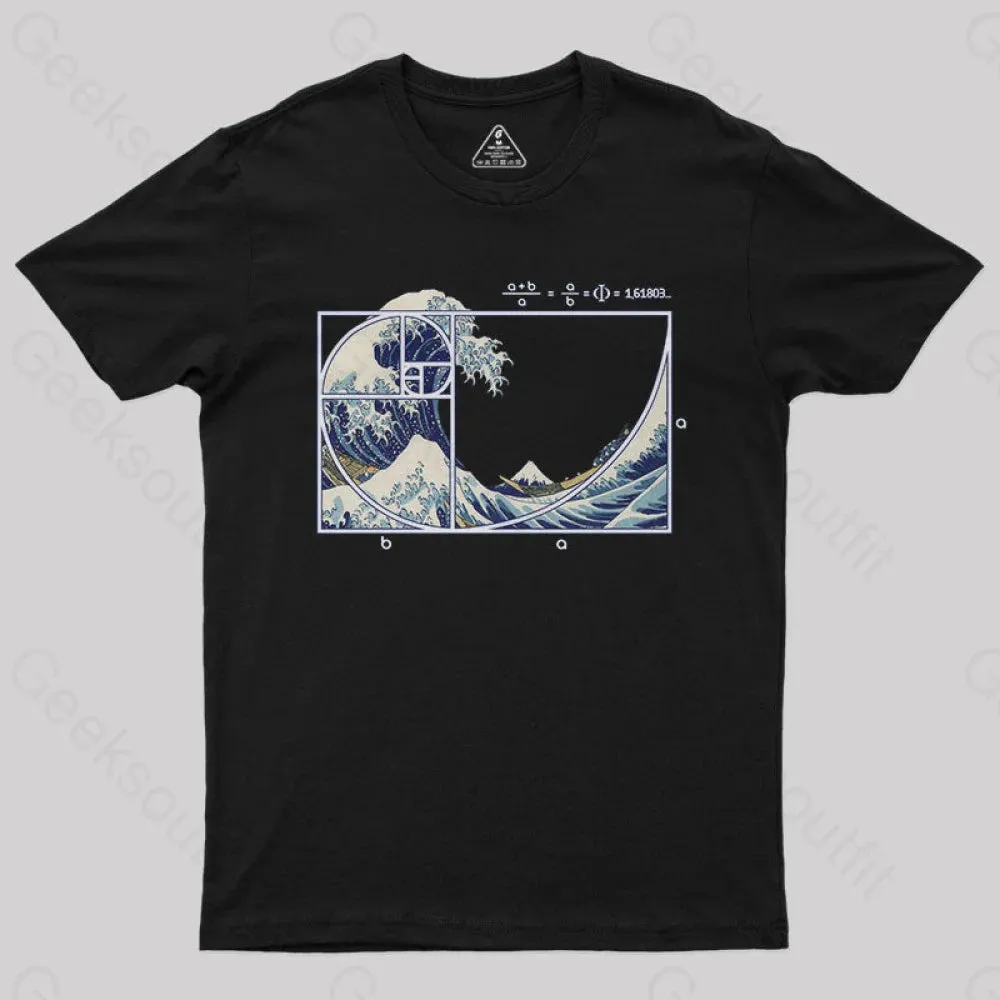 The Great Fibonacci Wave Science Geek T-Shirt - Image 2