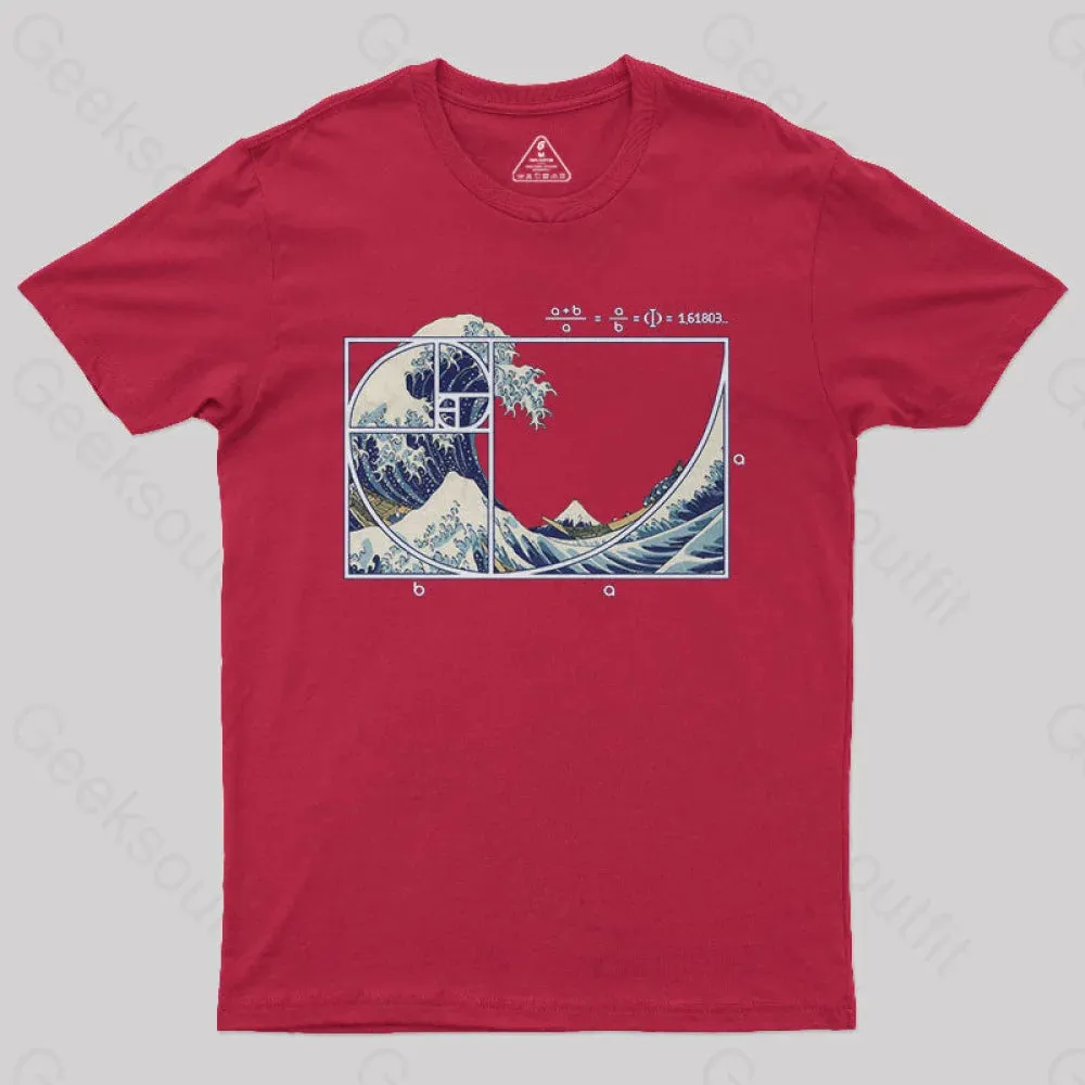 The Great Fibonacci Wave Science Geek T-Shirt - Image 4