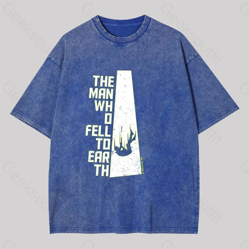 Alternative view of The Man Who Fell to Earth Geek Washed T-shirt