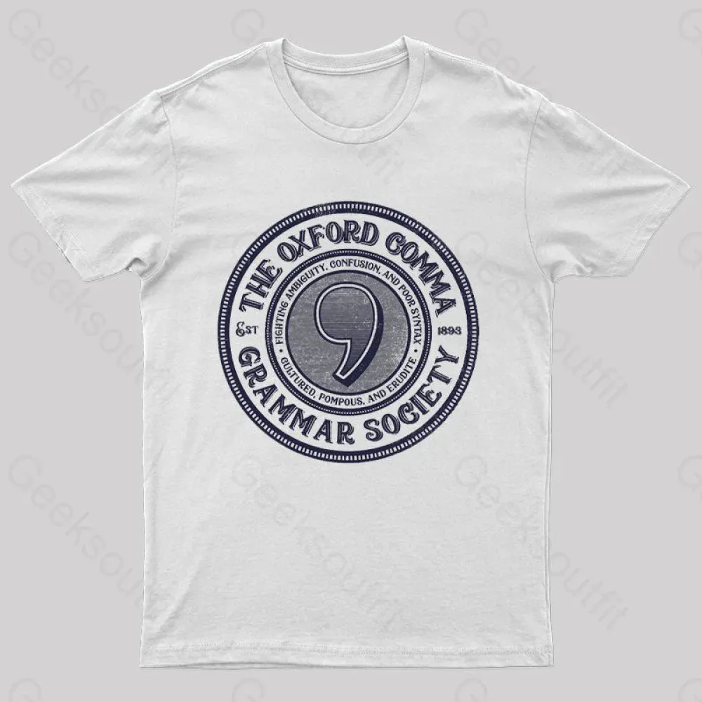 The Oxford Comma Grammar Society T-Shirt - Image 9