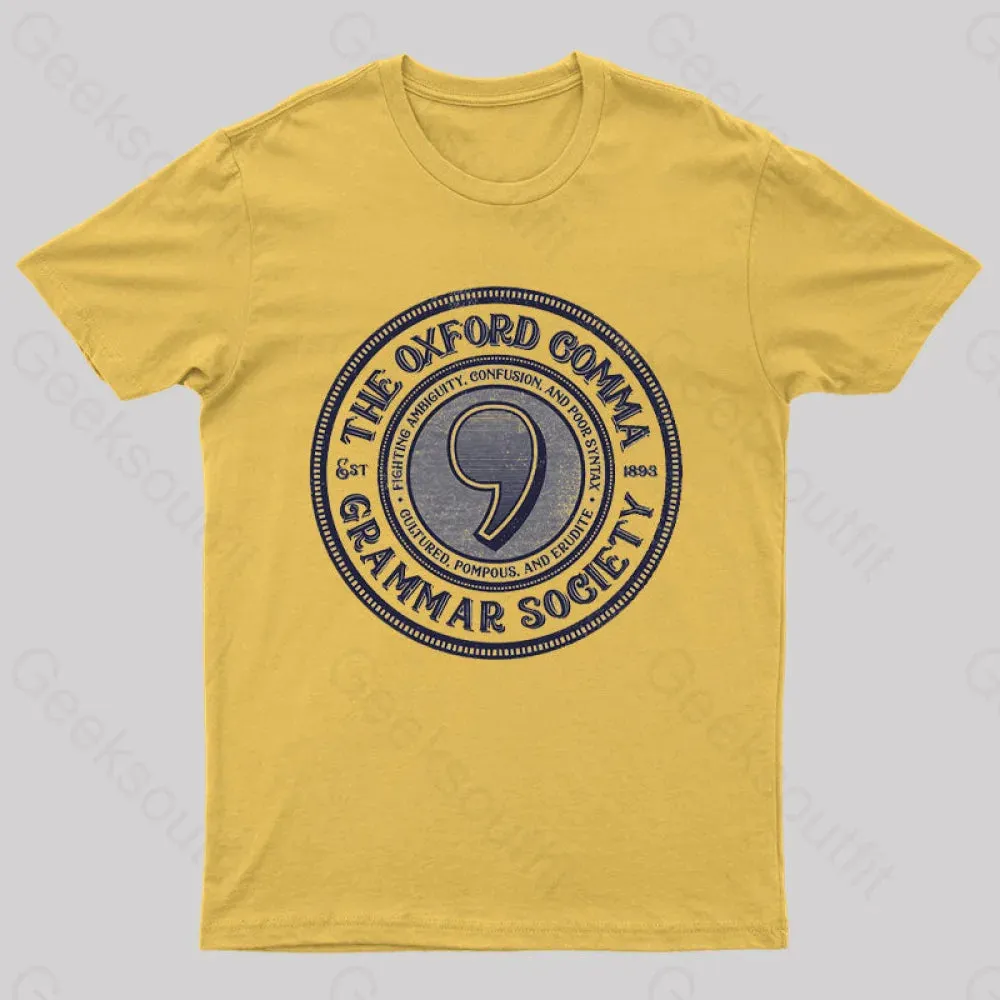 The Oxford Comma Grammar Society T-Shirt - Image 8