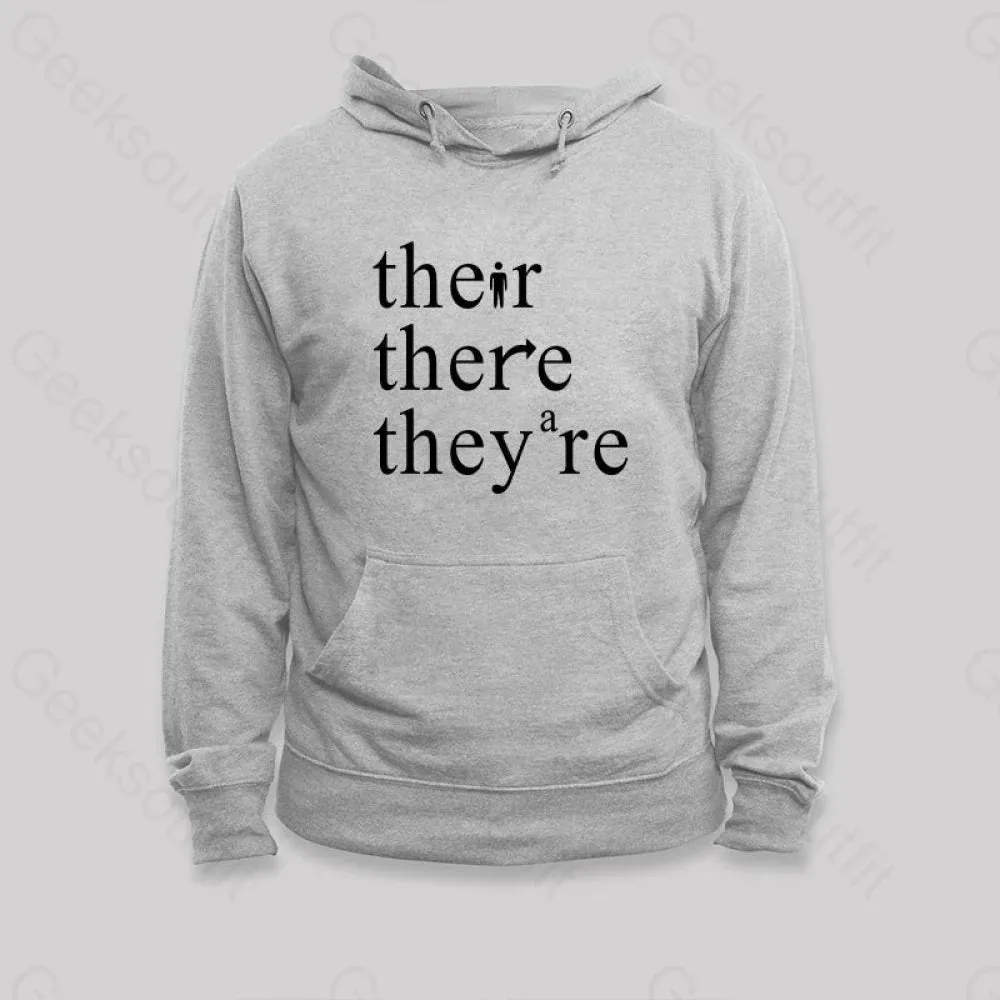 There Their They're Funny Grammar Hoodie - Image 4