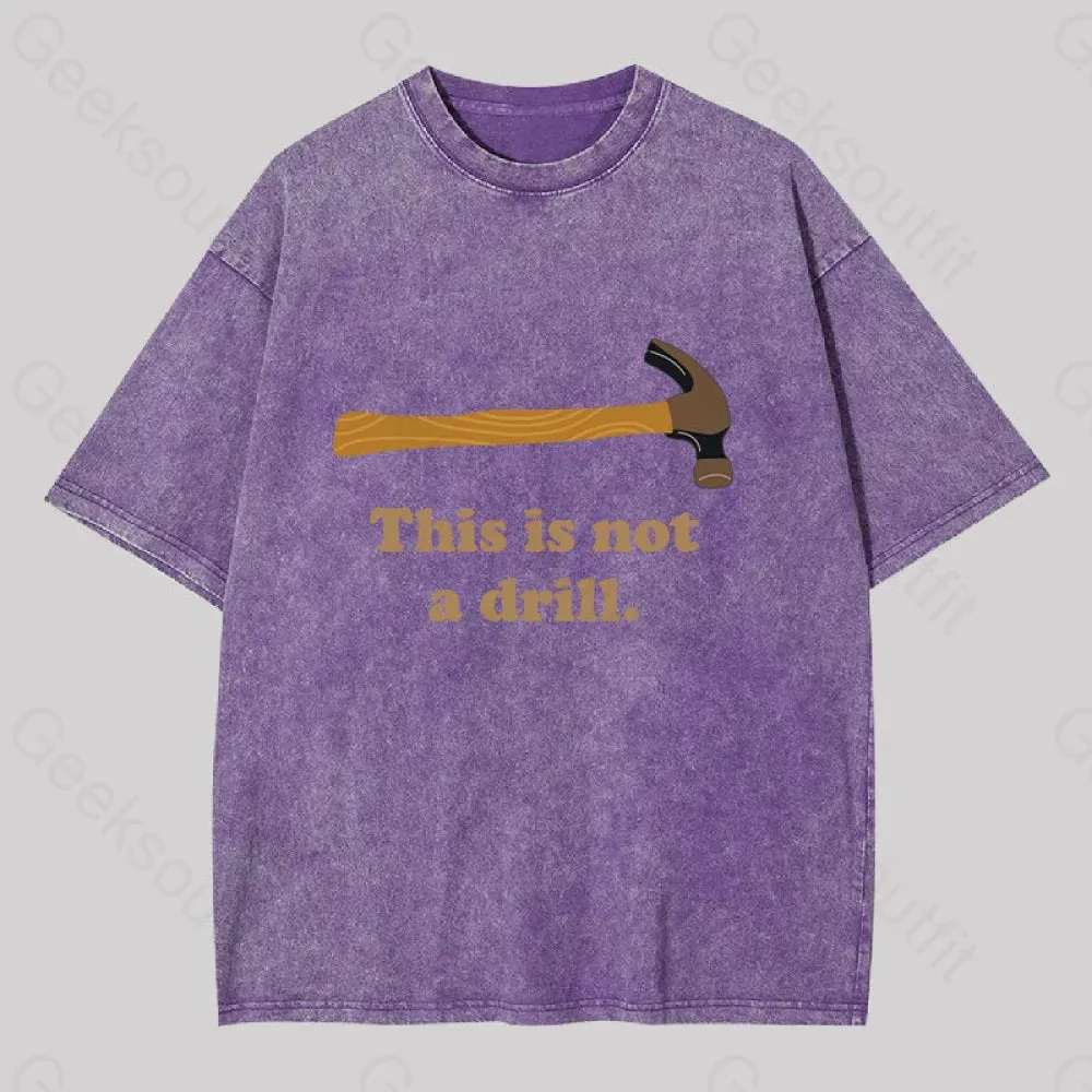 This is Not a Drill Geek Washed T-shirt - Image 6