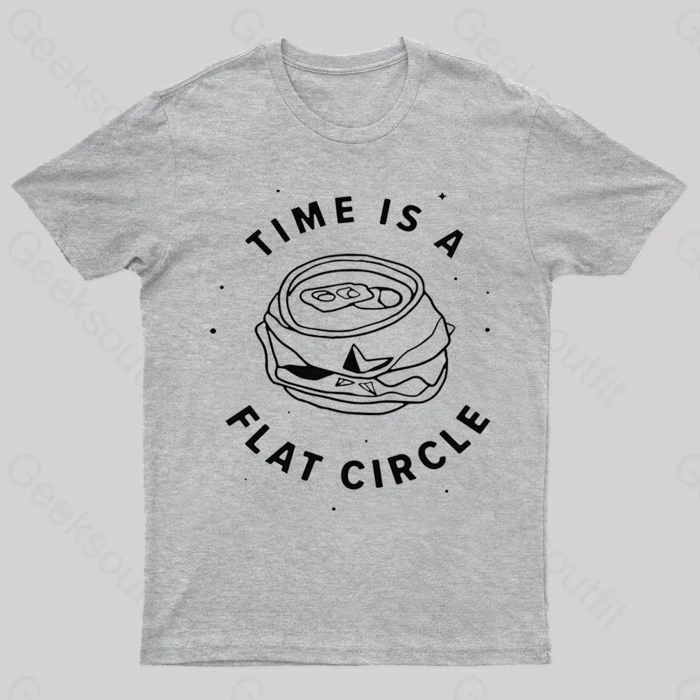 Time Is A Flat Circle Nerd T-Shirt - Image 7