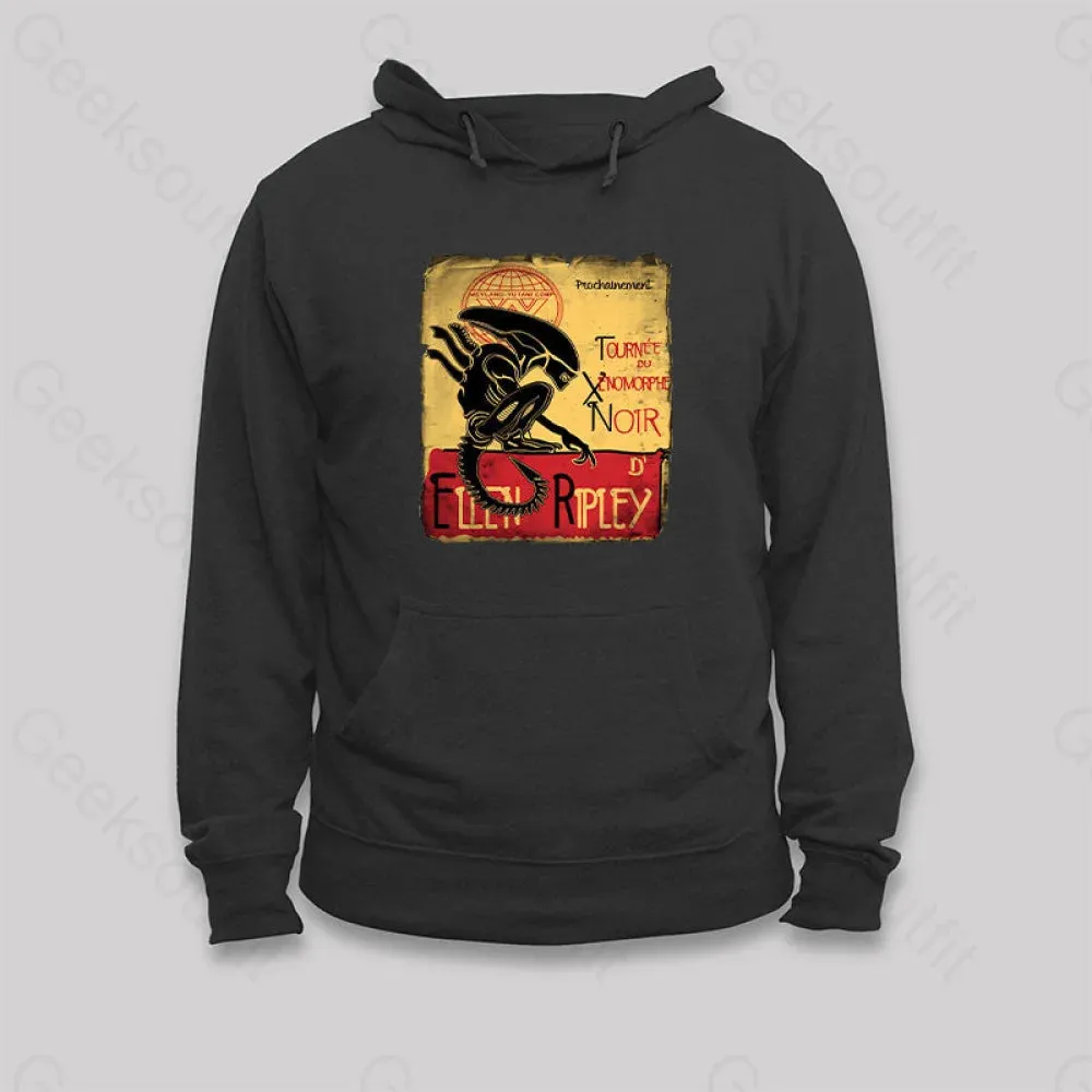 Alternative view of Tournee Du Xenomorphe Doir Hoodie