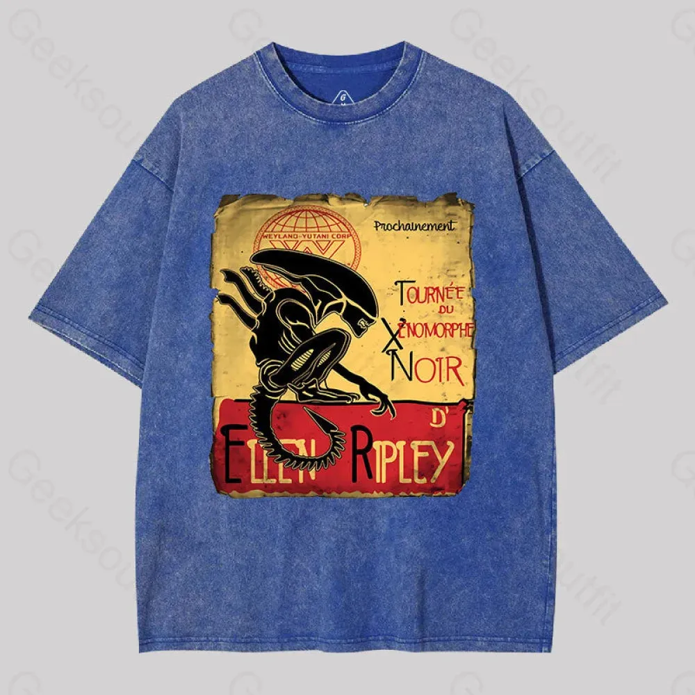 Tournee Du Xenomorphe Doir Washed T-shirt - Image 4