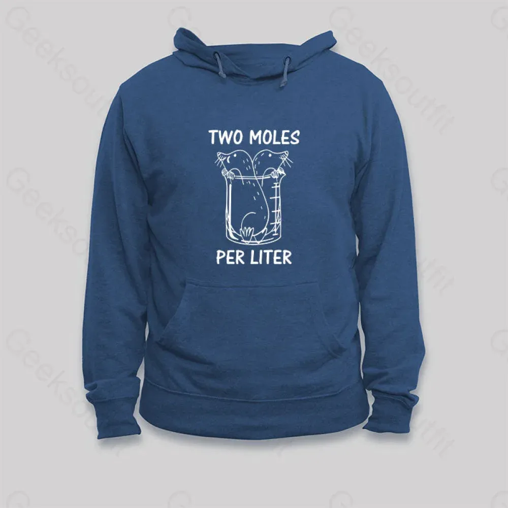 Alternative view of Two Moles Per Liter Hoodie