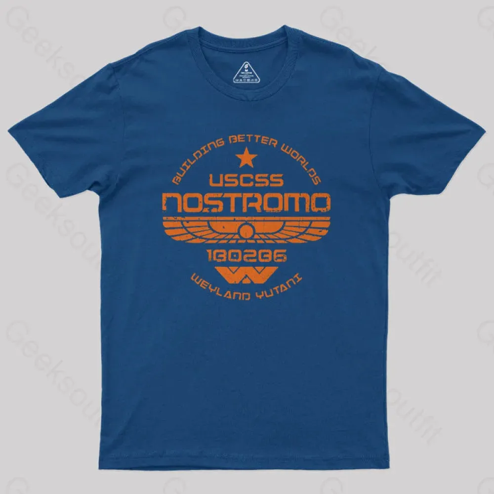 Alternative view of USCSS Nostromo Geek T-Shirt