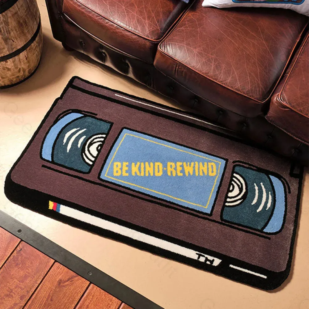 Video Cassette Vintage Funny Imitation Wool Rug
