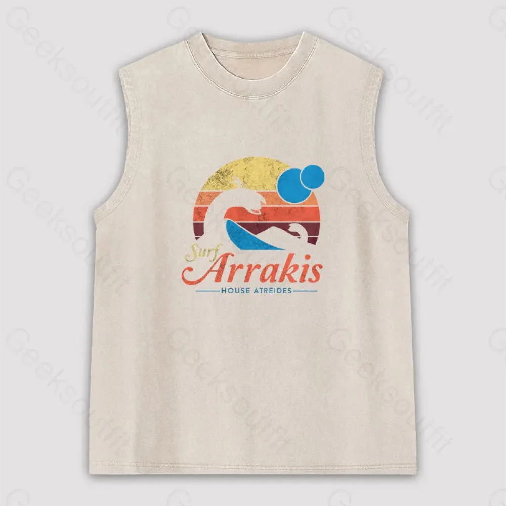 Visit Desert Planet Unisex Washed Tank - Image 5