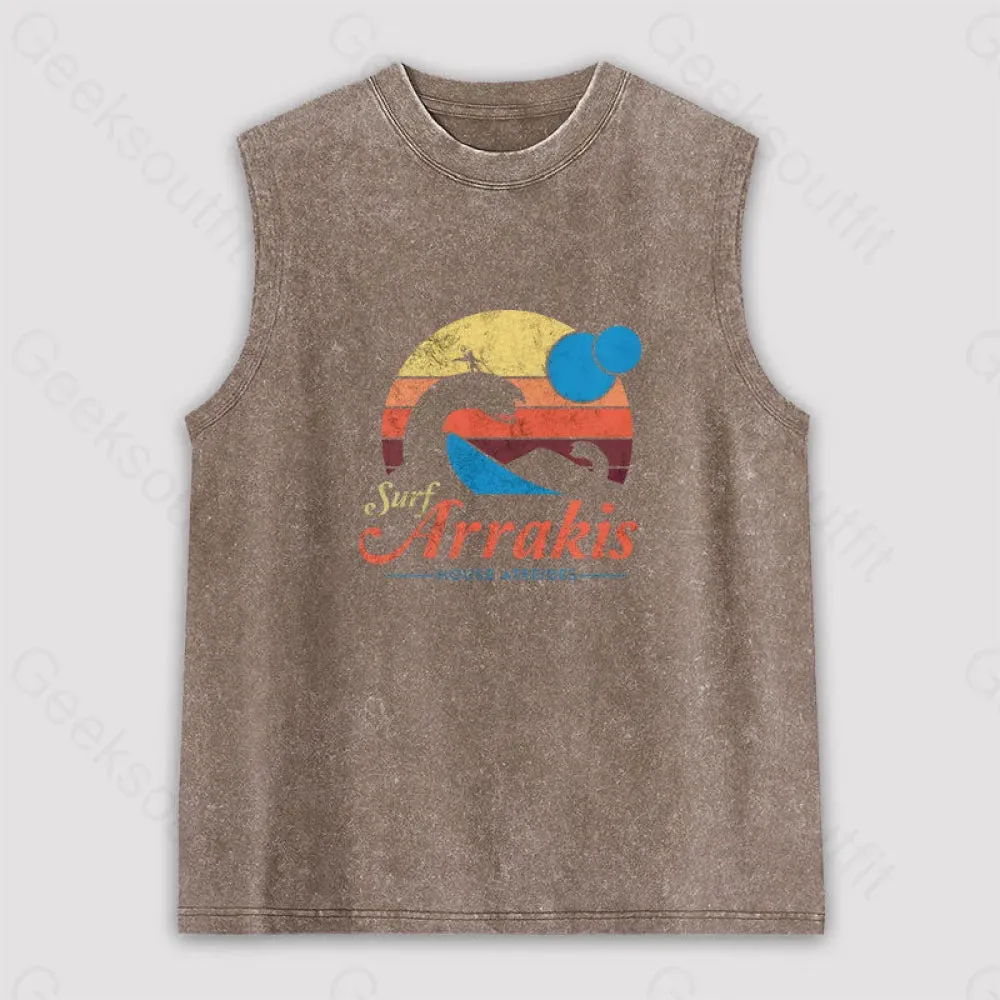 Visit Desert Planet Unisex Washed Tank - Image 3