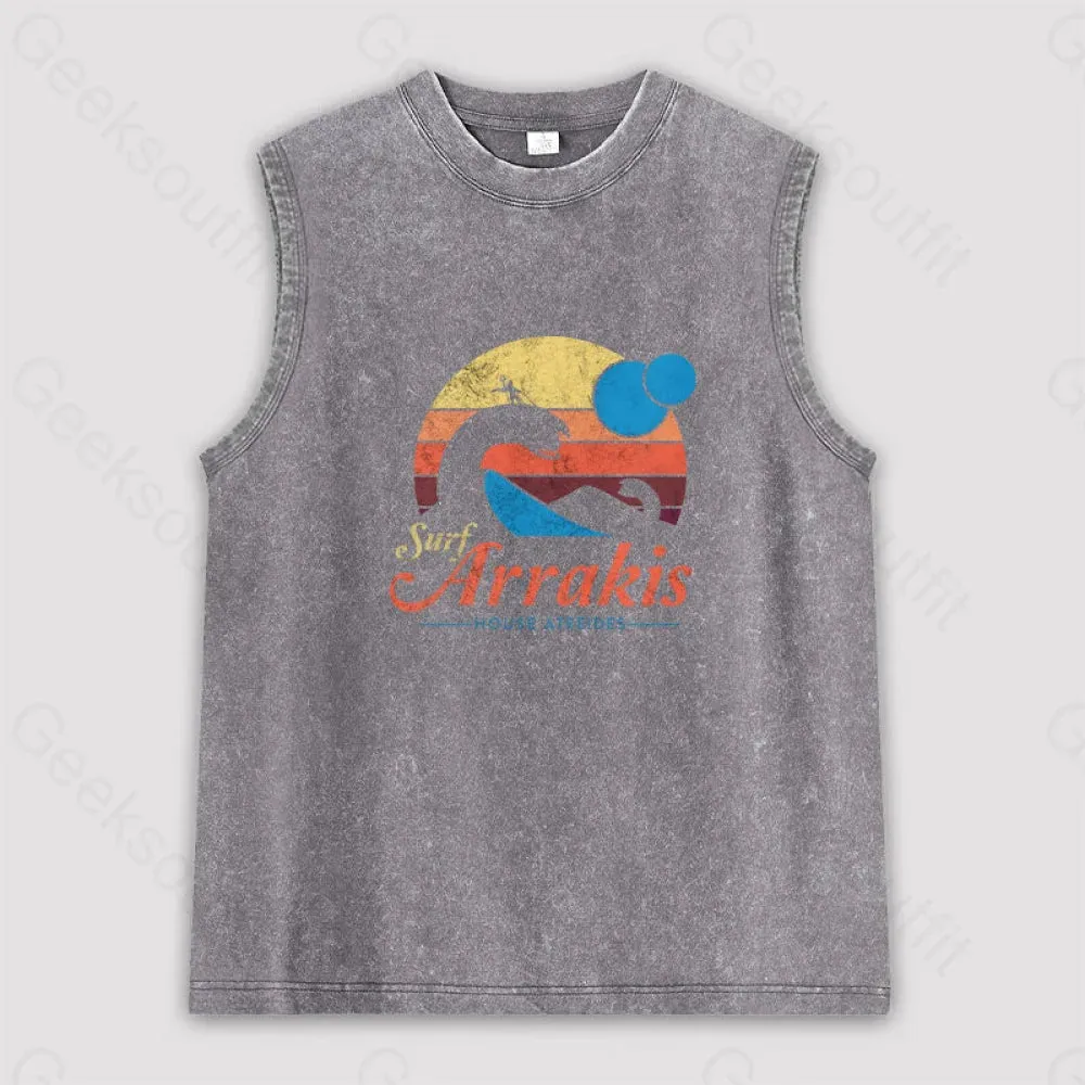 Visit Desert Planet Unisex Washed Tank - Image 2