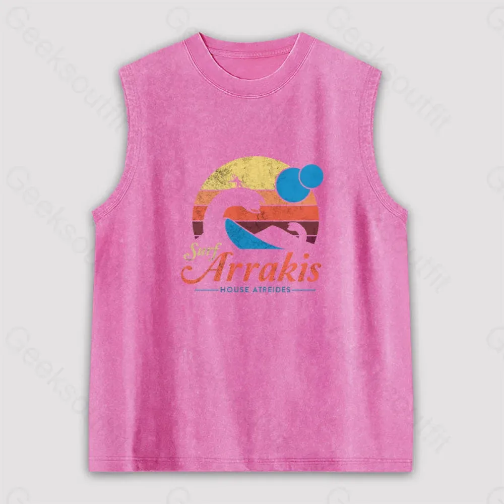 Visit Desert Planet Unisex Washed Tank - Image 4