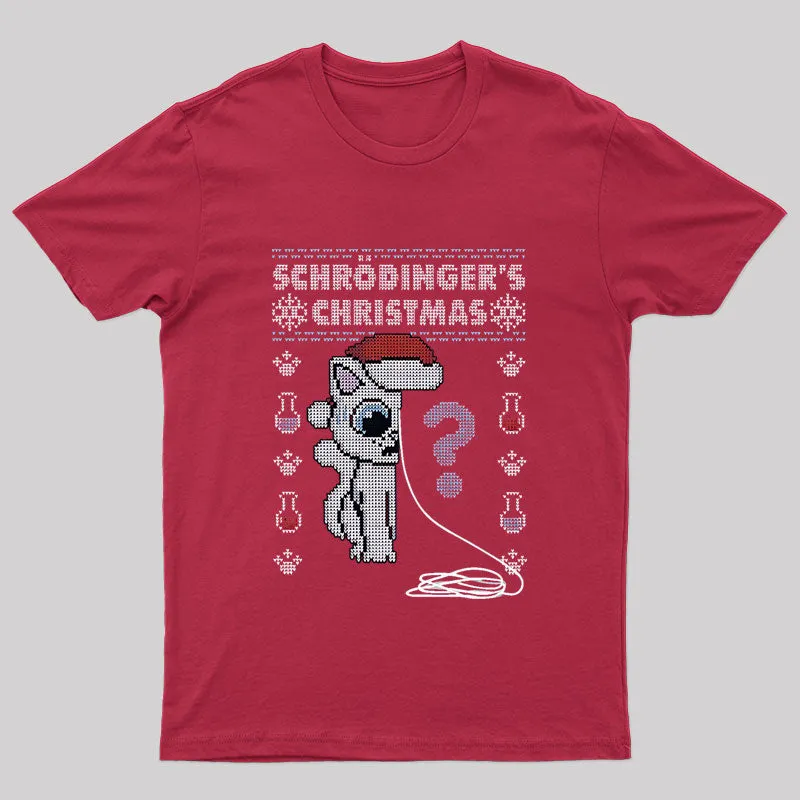 Schrödinger's Christmas! - Ugly Christmas Sweater T-Shirt - Image 4