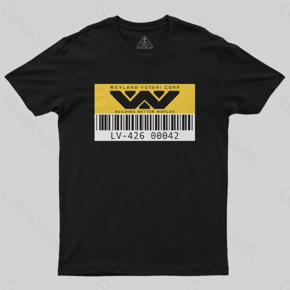Weyland Yutani Asset tag Geek T-Shirt - Image 3