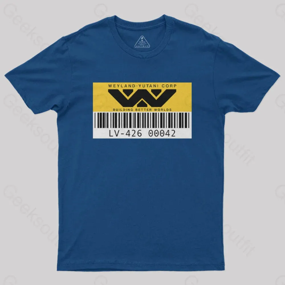 Weyland Yutani Asset tag Geek T-Shirt - Image 4