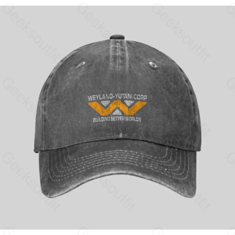 Weyland yutani Corp Washed Vintage Baseball Cap - Image 3