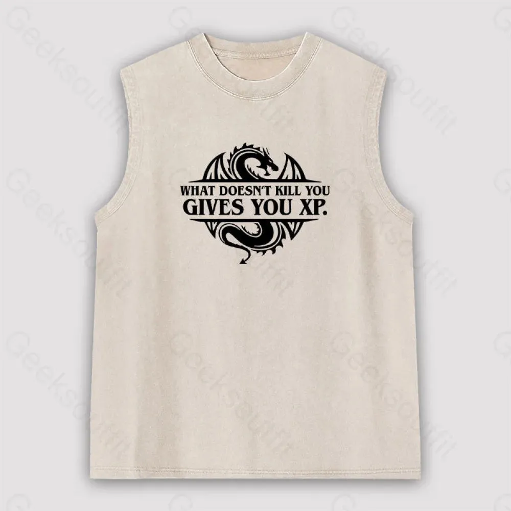 What Doesnt Kill You Give You Experience Unisex Washed Tank - Image 5