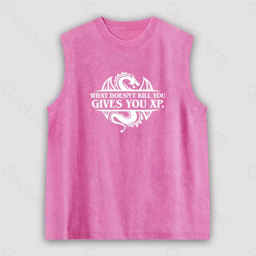 What Doesnt Kill You Give You Experience Unisex Washed Tank - Image 4
